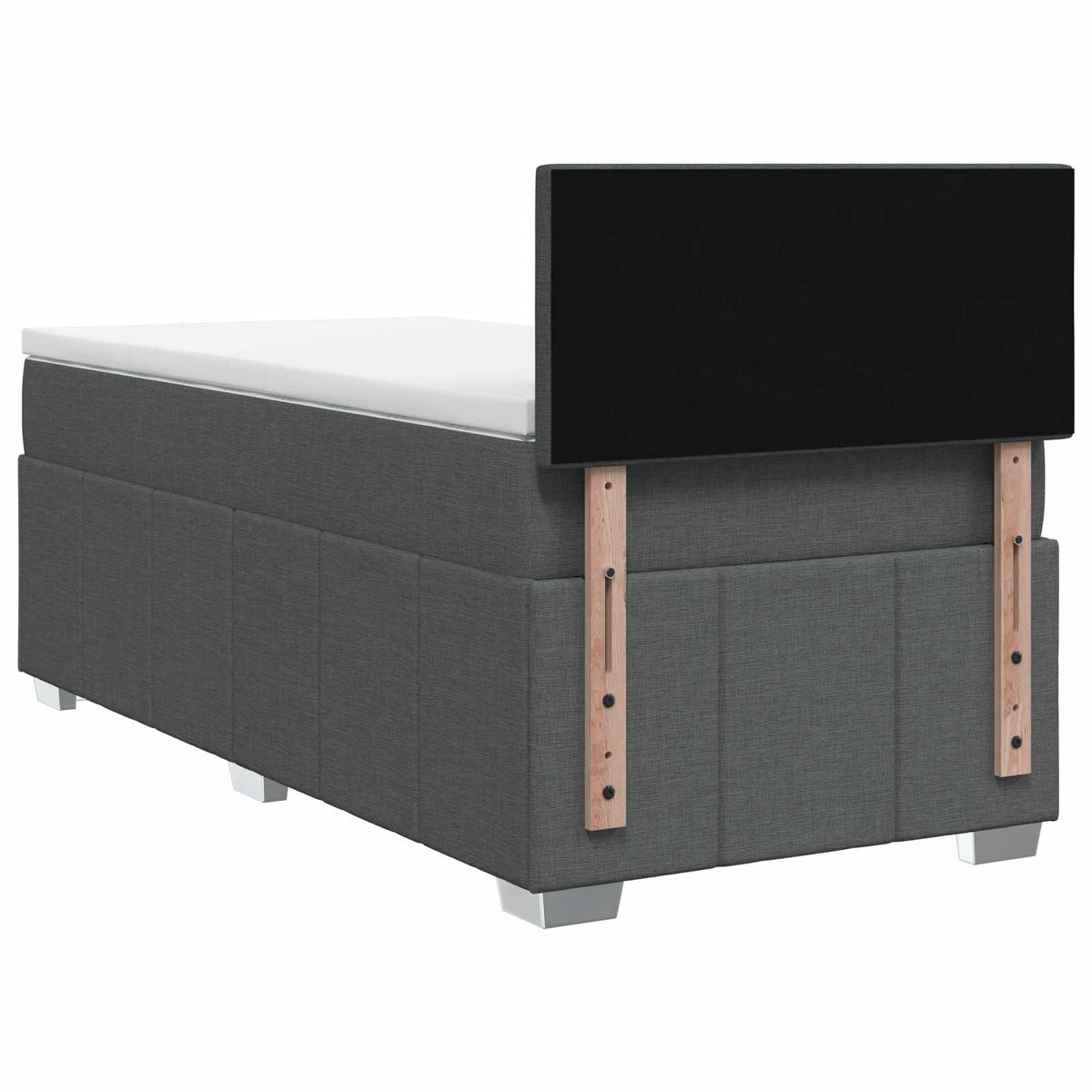 Boxspring krevet s madracem Tamnosiva 90 x 190 cm Tkanina 90 x 190 x 100.5 cm