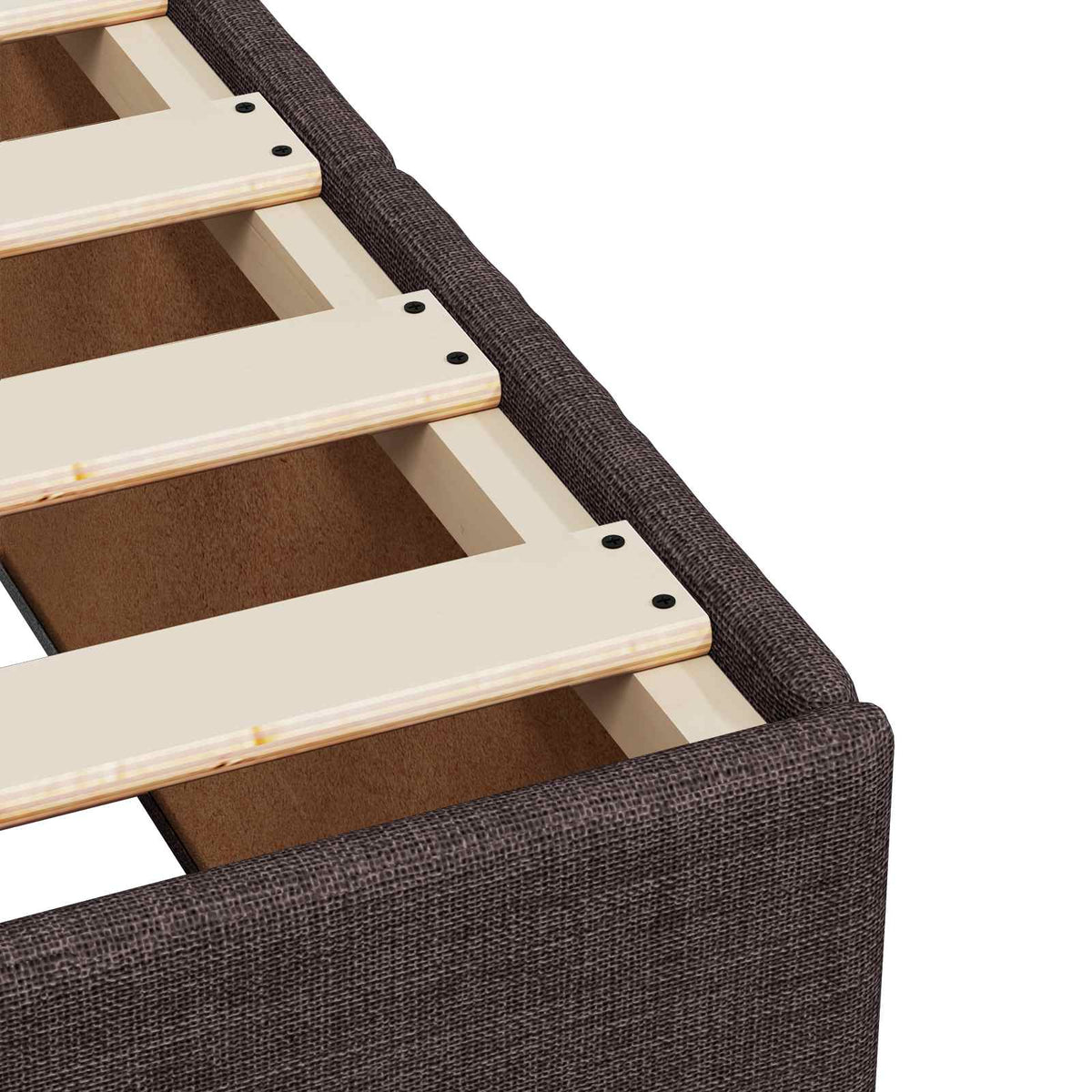 Boxspring krevet s madracem Tamno smeđa 90 x 200 cm Tkanina 90 x 200 x 100.5 cm