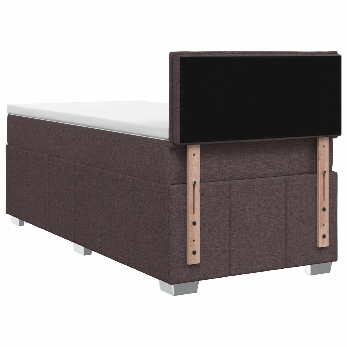 Boxspring krevet s madracem Tamno smeđa 90 x 200 cm Tkanina 90 x 200 x 100.5 cm