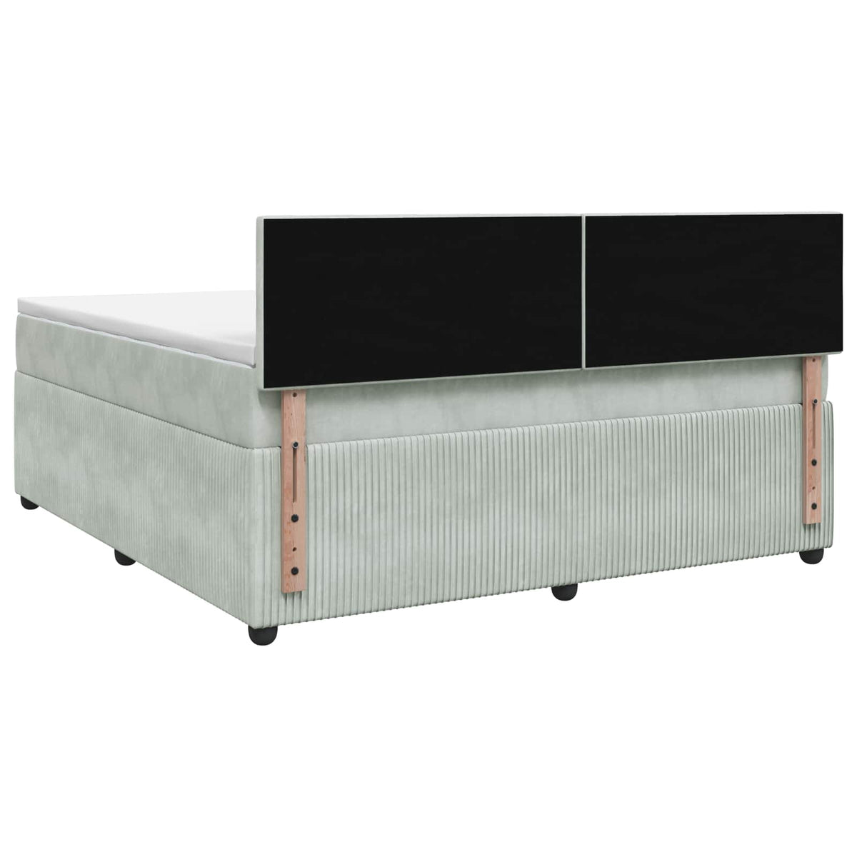 Boxspring krevet s madracem Svjetlosiva 180 x 200 cm Baršun 180 x 200 x 100.5 cm