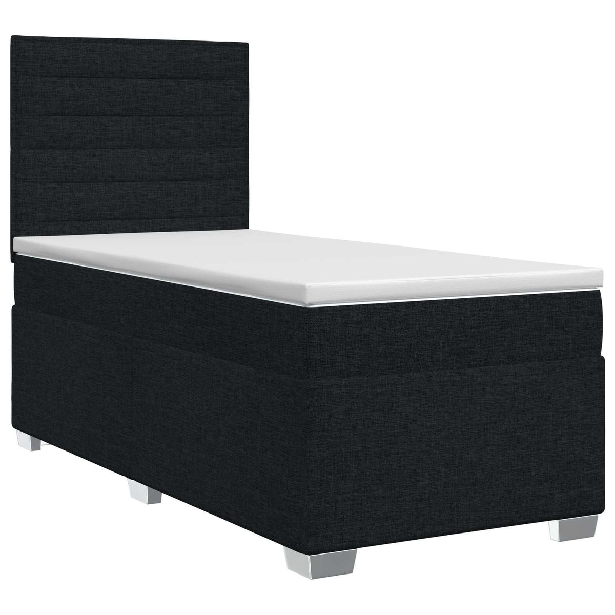 Boxspring krevet s madracem Crna 80 x 200 cm Tkanina 200 x 80 x 140.5 cm