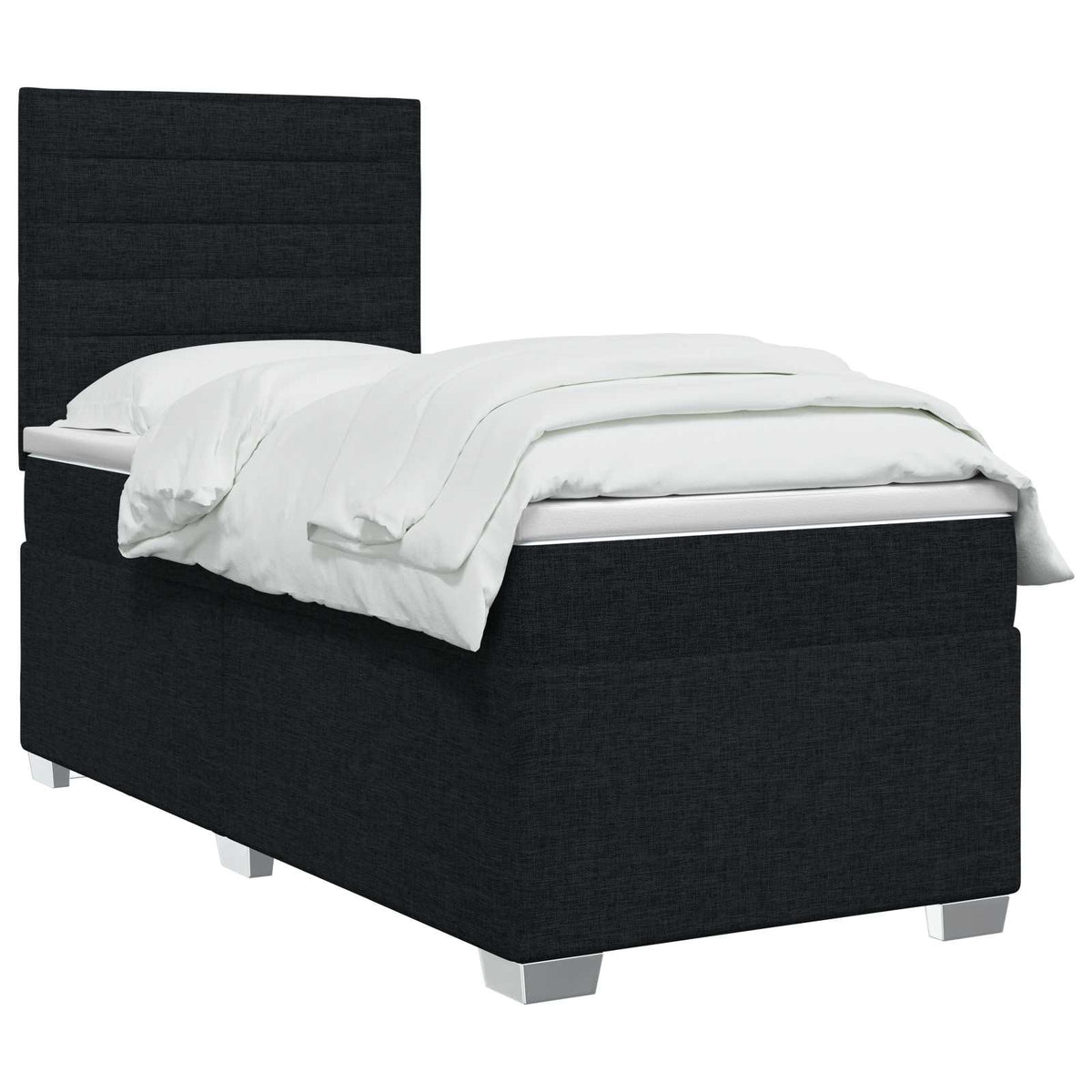 Boxspring krevet s madracem Crna 80 x 200 cm Tkanina 200 x 80 x 140.5 cm