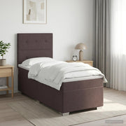 Boxspring krevet s madracem Tamno smeđa 80 x 200 cm Tkanina 200 x 80 x 140.5 cm
