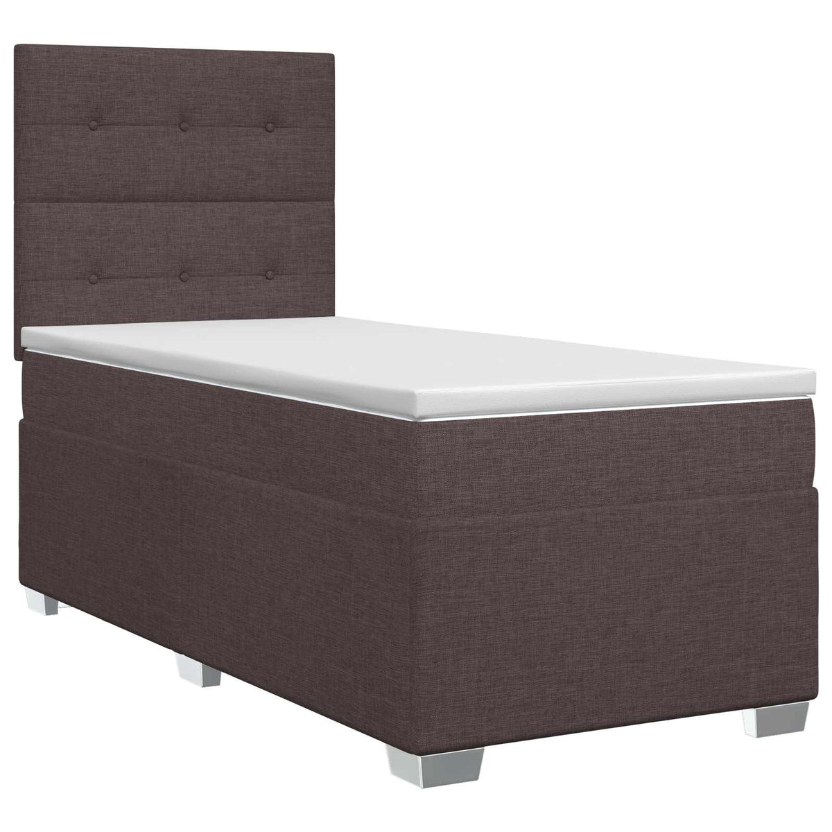 Boxspring krevet s madracem Tamno smeđa 80 x 200 cm Tkanina 200 x 80 x 140.5 cm