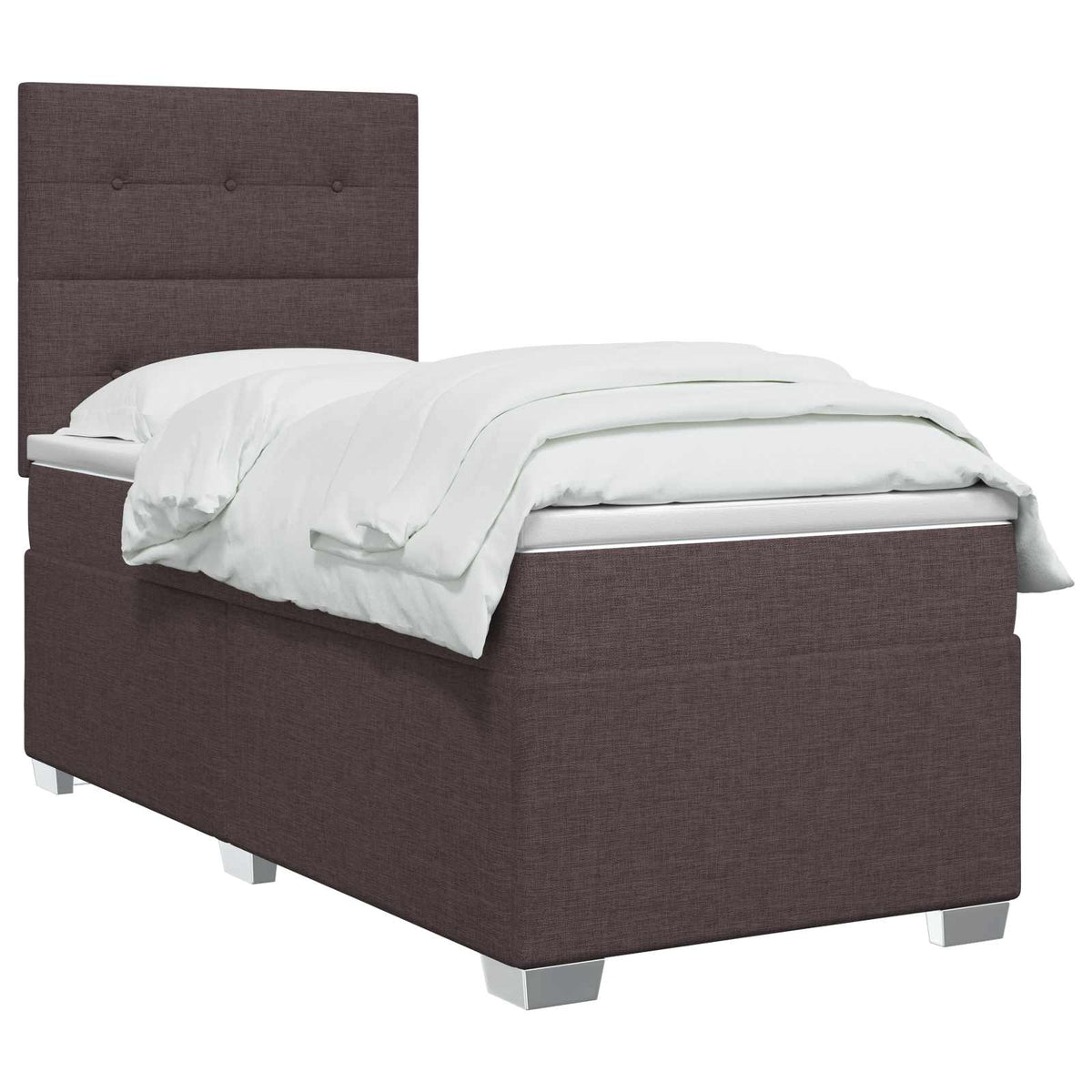 Boxspring krevet s madracem Tamno smeđa 80 x 200 cm Tkanina 200 x 80 x 140.5 cm
