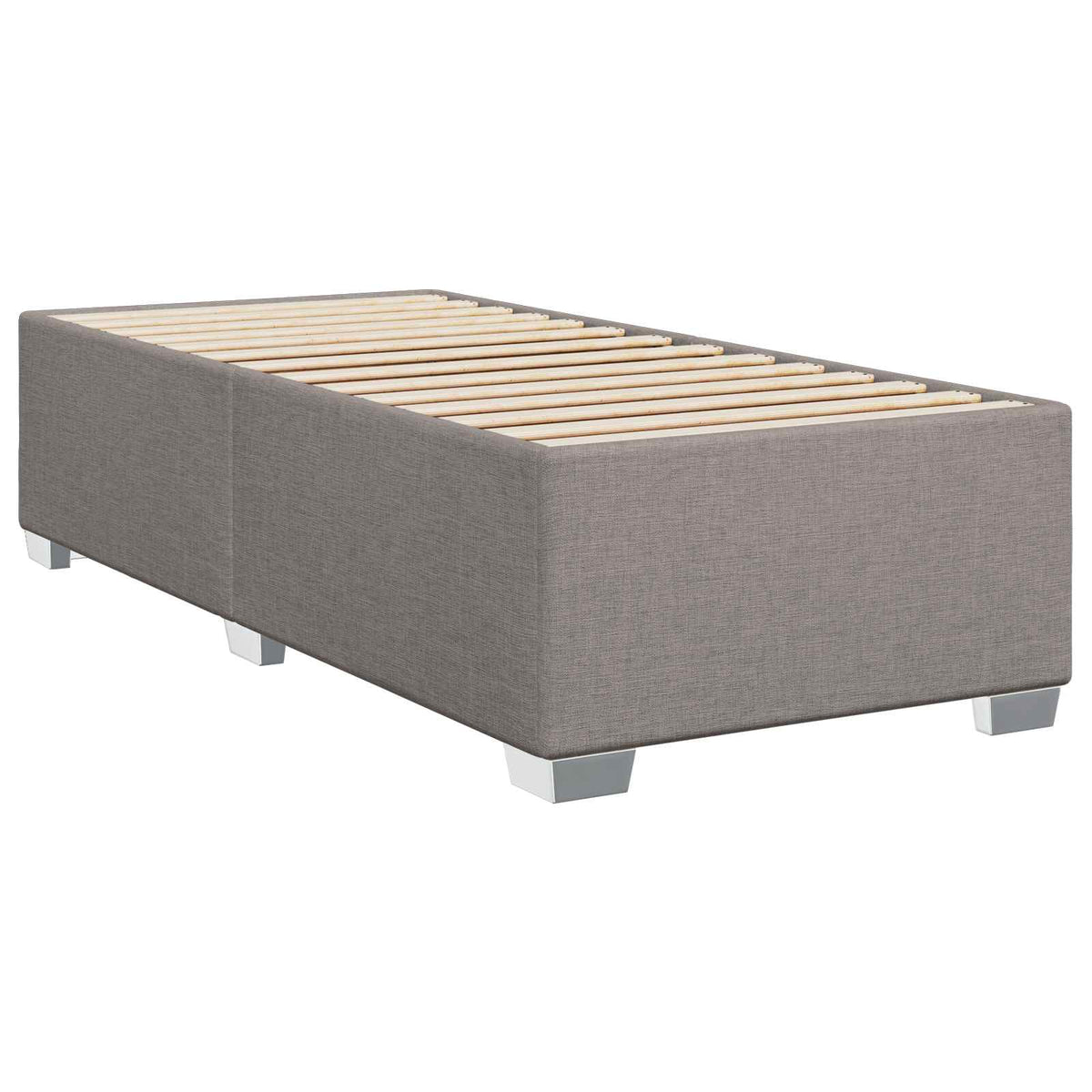Boxspring krevet s madracem Sivosmeđa 90 x 190 cm Tkanina Smeđesiva 190 x 90 x 140.5 cm