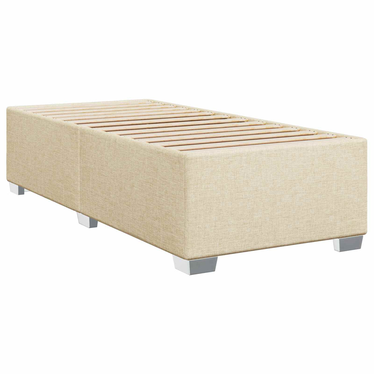 Boxspring krevet s madracem Krem 100 x 200 cm Tkanina 200 x 100 x 140.5 cm