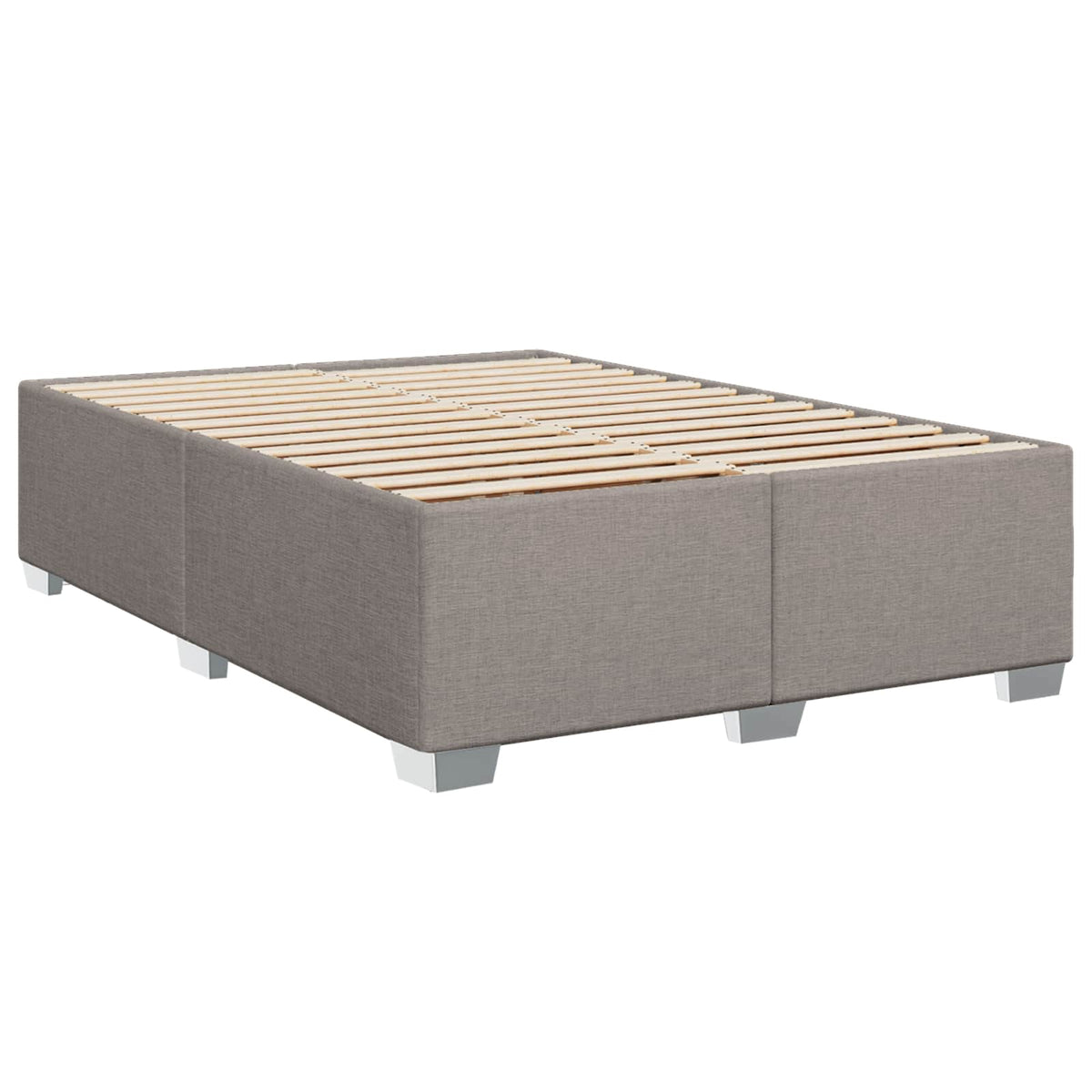 Boxspring krevet s madracem Sivosmeđa 140 x 190 cm Tkanina Smeđesiva 190 x 144 x 140.5 cm