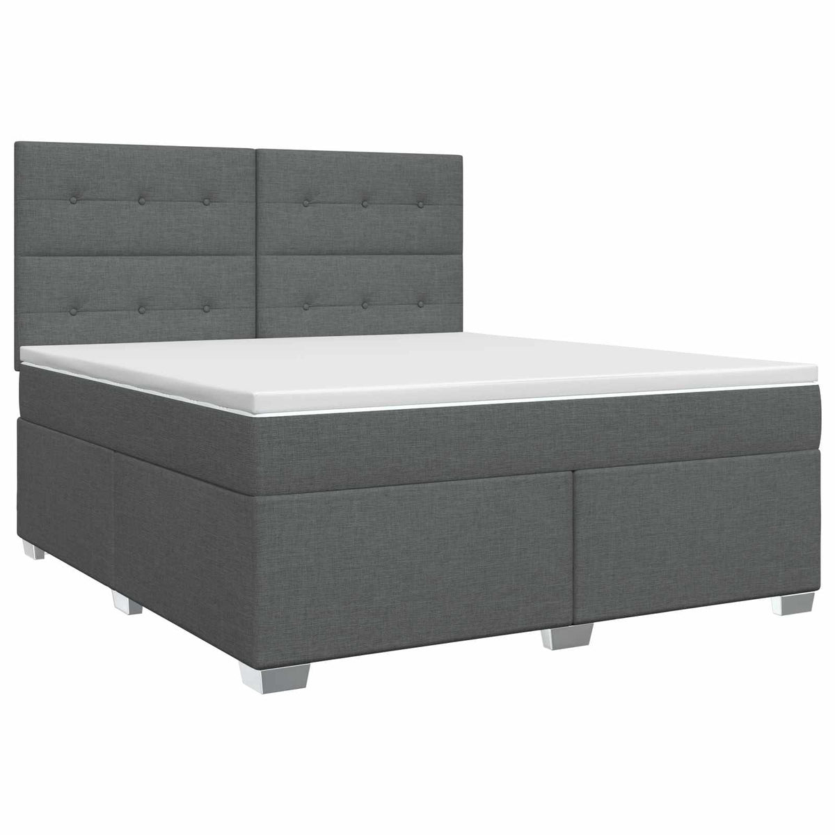 Boxspring krevet s madracem Tamnosiva 140 x 200 cm Tkanina 200 x 144 x 140.5 cm