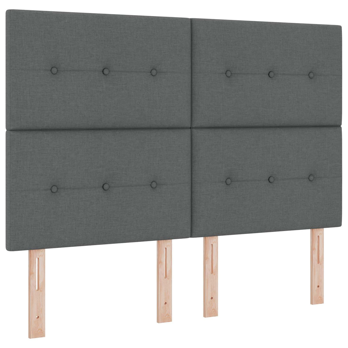 Boxspring krevet s madracem Tamnosiva 140 x 200 cm Tkanina 200 x 144 x 140.5 cm