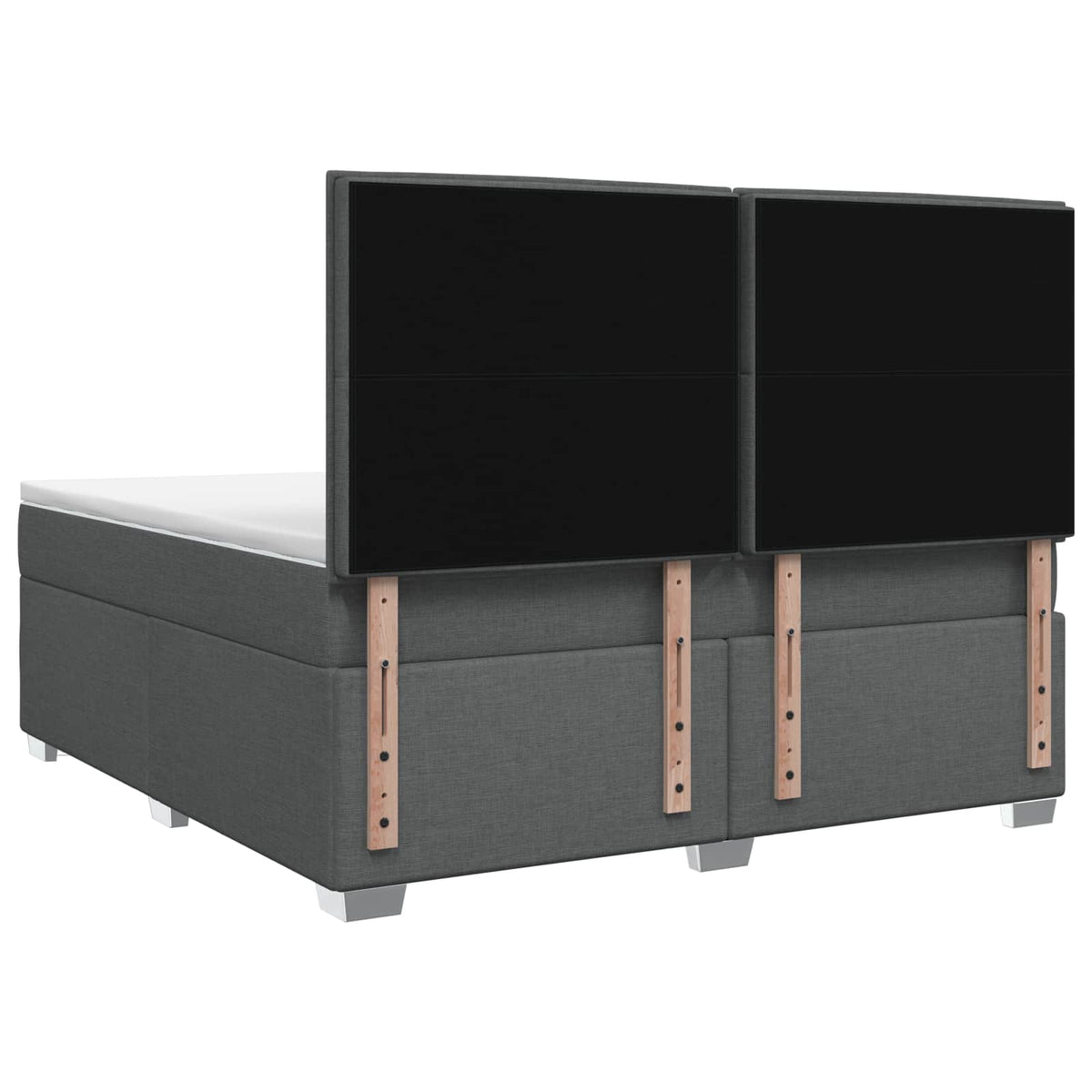 Boxspring krevet s madracem Tamnosiva 160 x 200 cm Tkanina 200 x 160 x 140.5 cm