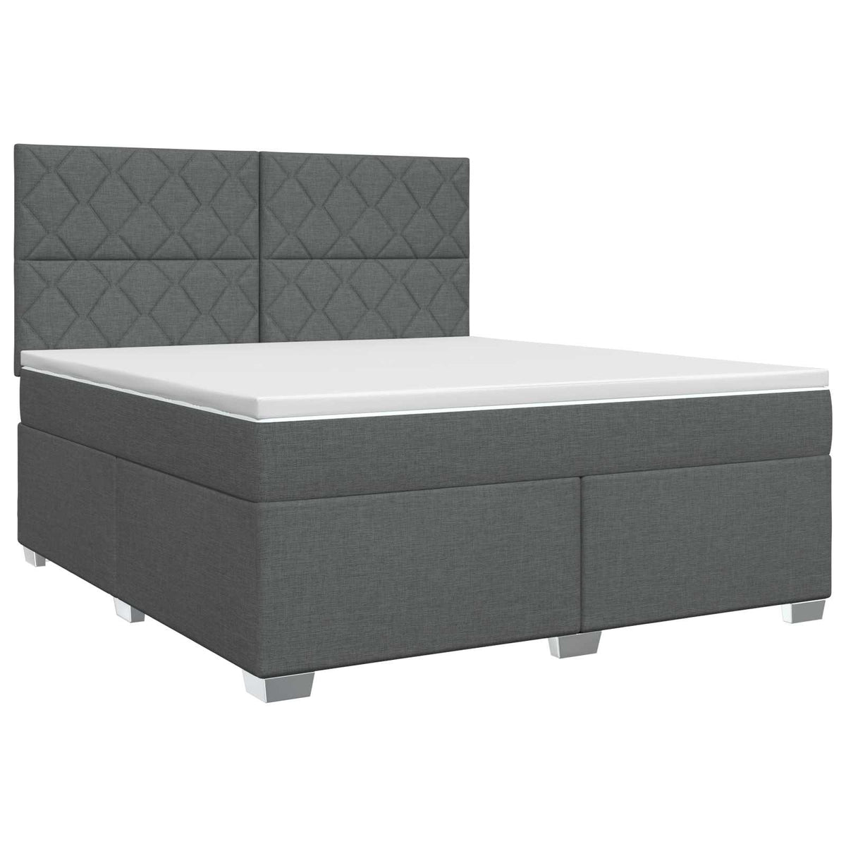 Boxspring krevet s madracem Tamnosiva 180 x 200 cm Tkanina 200 x 180 x 140.5 cm