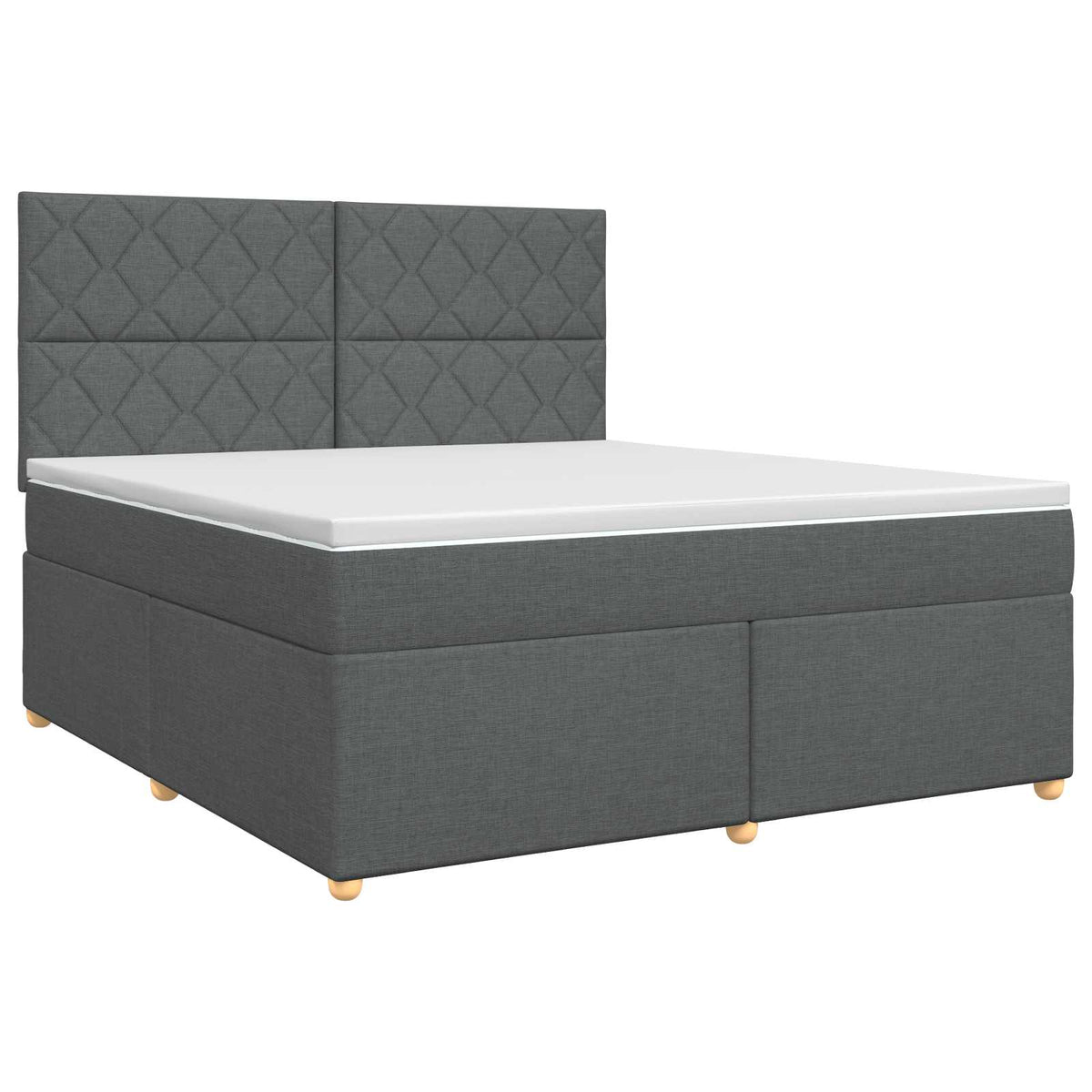 Boxspring krevet s madracem Tamnosiva 140 x 190 cm Tkanina 190 x 144 x 140.5 cm