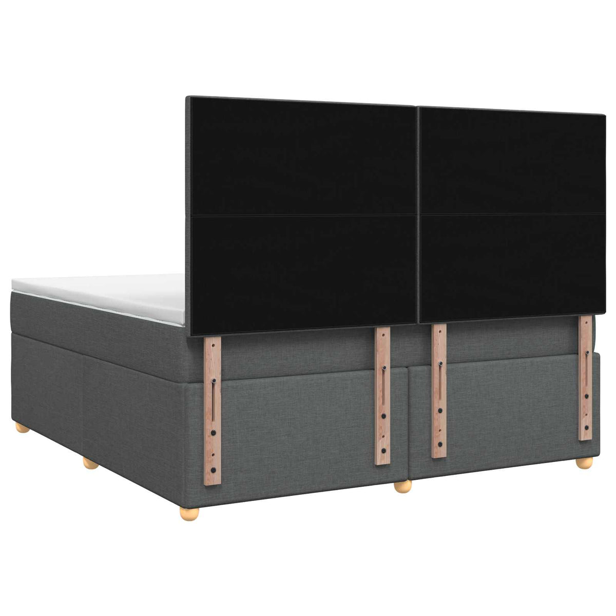 Boxspring krevet s madracem Tamnosiva 140 x 190 cm Tkanina 190 x 144 x 140.5 cm
