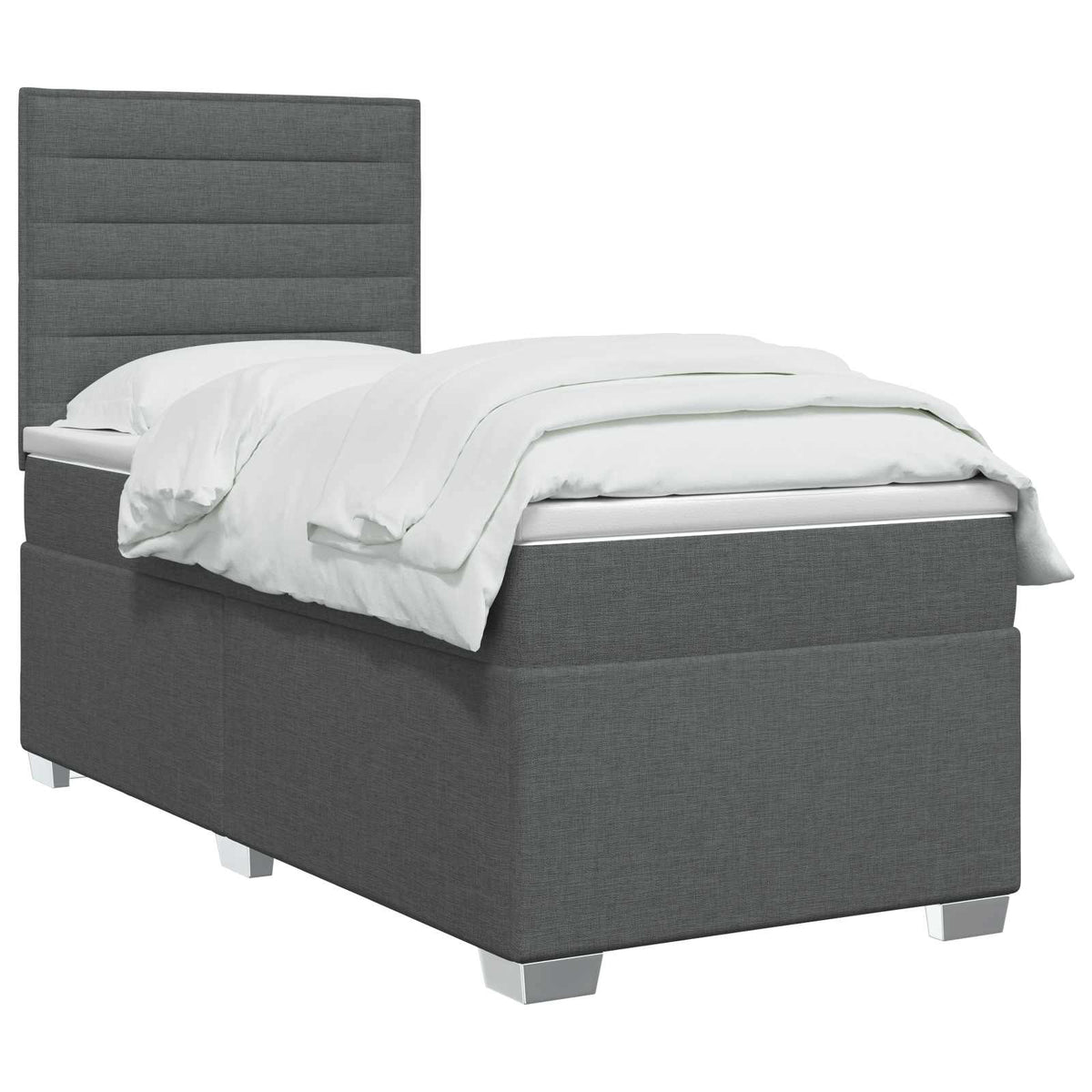 Boxspring krevet s madracem Tamnosiva 80 x 200 cm Tkanina 80 x 200 x 140.5 cm