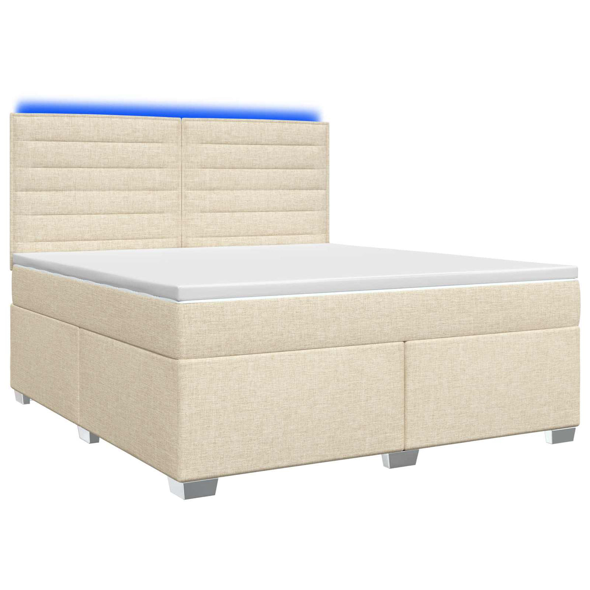 Boxspring krevet s madracem Krem 140 x 190 cm Tkanina 144 x 190 x 140.5 cm