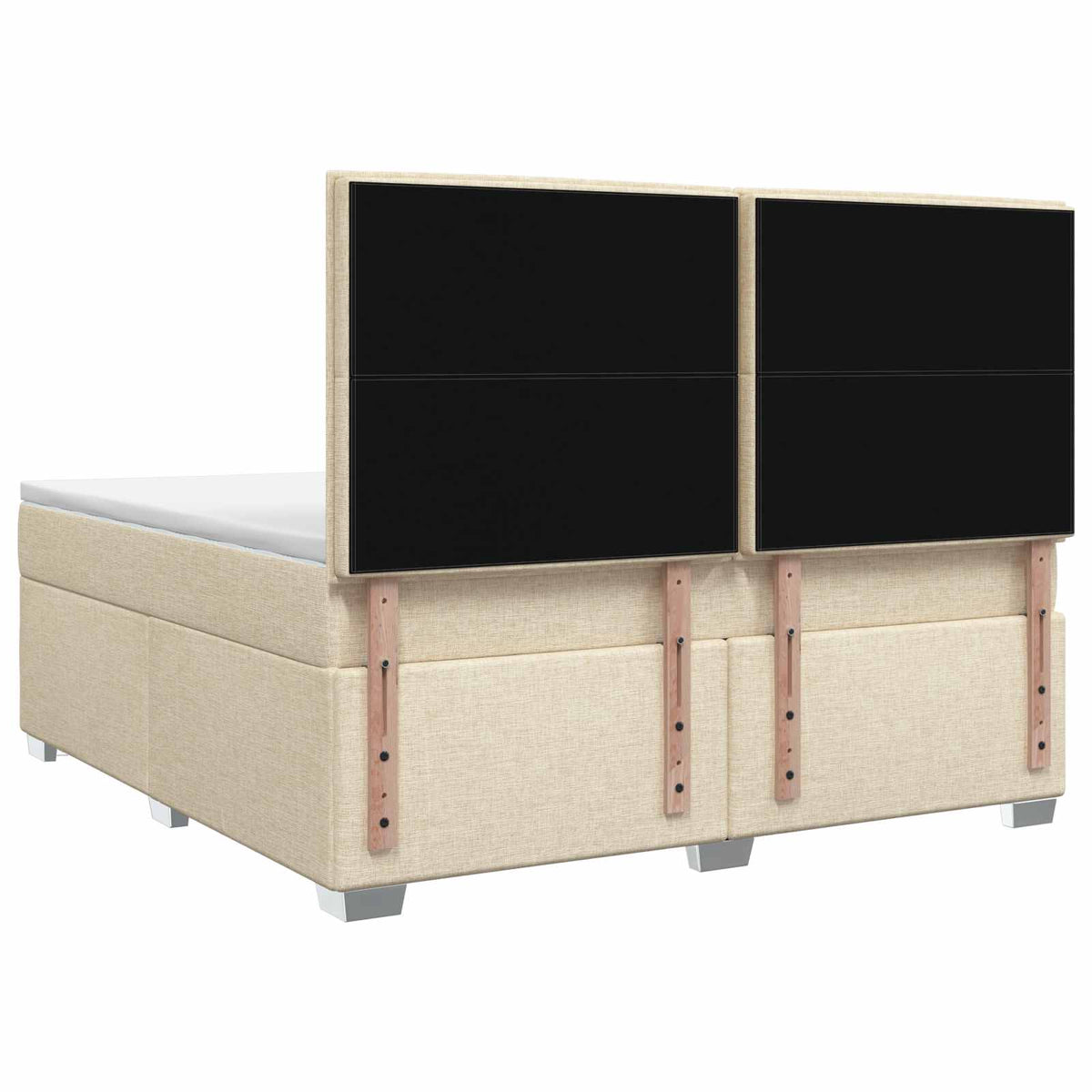 Boxspring krevet s madracem Krem 140 x 190 cm Tkanina 144 x 190 x 140.5 cm