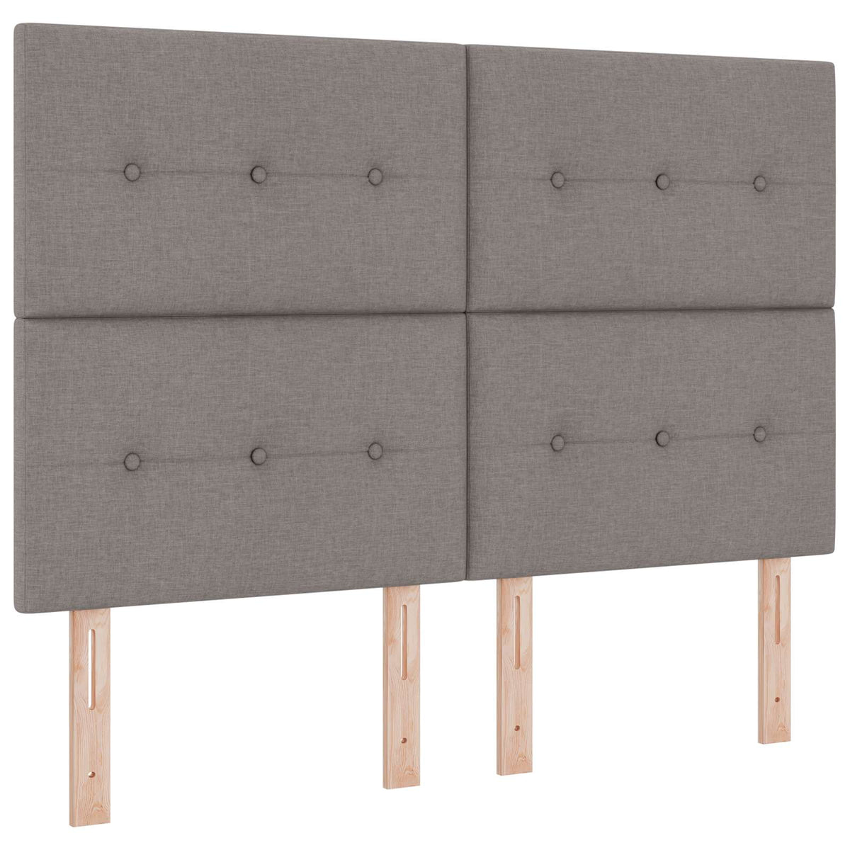 Boxspring krevet s madracem Sivosmeđa 140 x 200 cm Tkanina Smeđesiva 144 x 200 x 140.5 cm