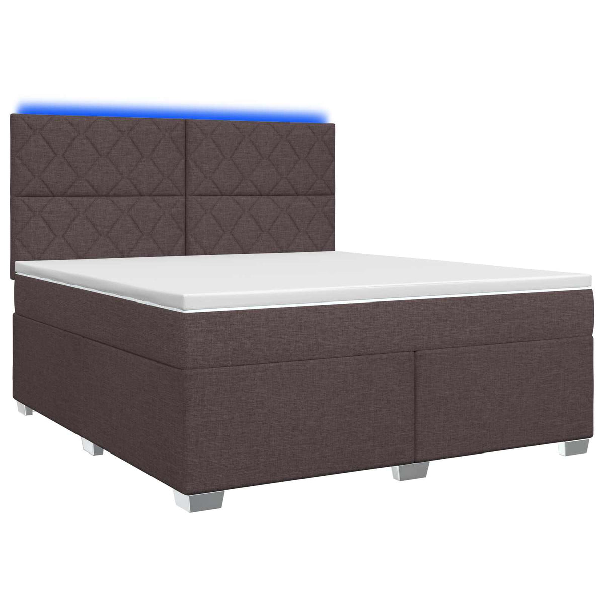 Boxspring krevet s madracem Tamno smeđa 160 x 200 cm Tkanina 160 x 200 x 140.5 cm