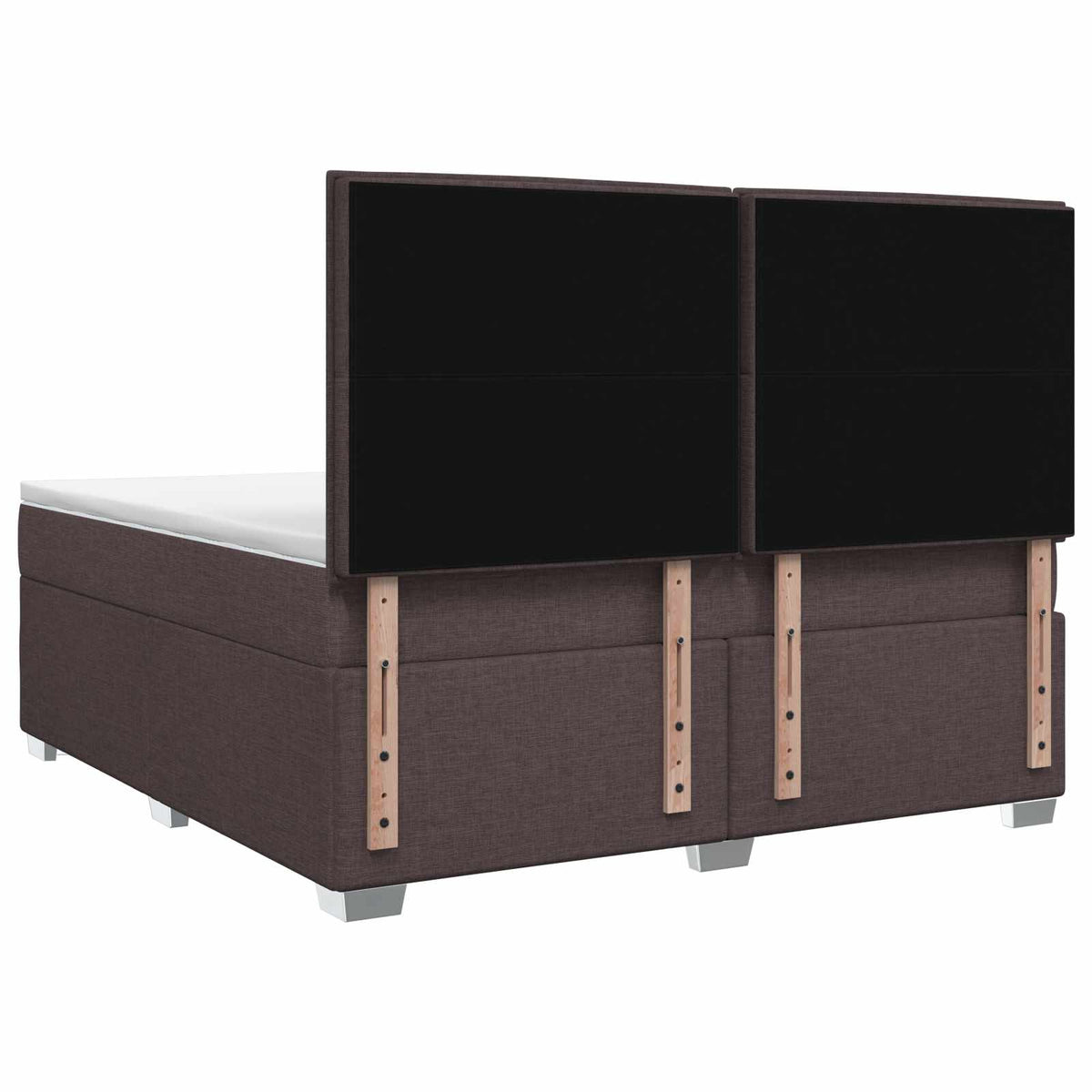 Boxspring krevet s madracem Tamno smeđa 160 x 200 cm Tkanina 160 x 200 x 140.5 cm