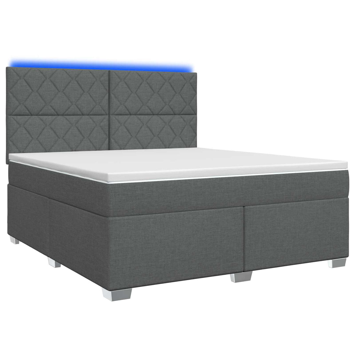 Boxspring krevet s madracem Tamnosiva 180 x 200 cm Tkanina 180 x 200 x 140.5 cm