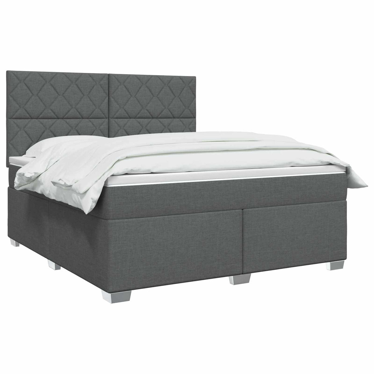 Boxspring krevet s madracem Tamnosiva 180 x 200 cm Tkanina 180 x 200 x 140.5 cm