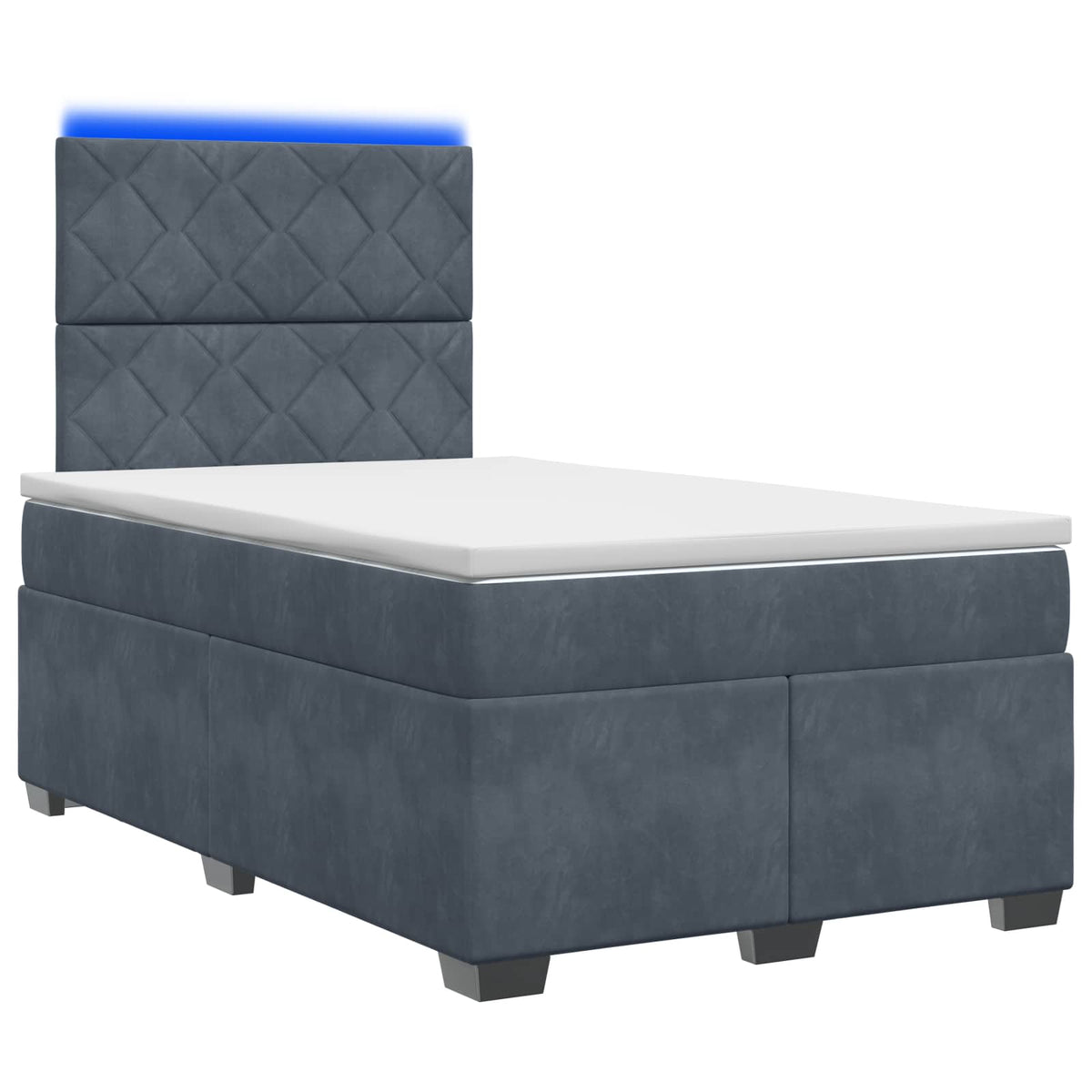 Boxspring krevet s madracem Tamnosiva 120 x 200 cm Baršun 120 x 200 x 140.5 cm