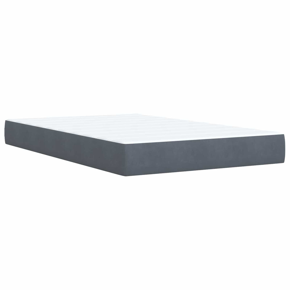 Boxspring krevet s madracem Tamnosiva 120 x 200 cm Baršun 120 x 200 x 140.5 cm