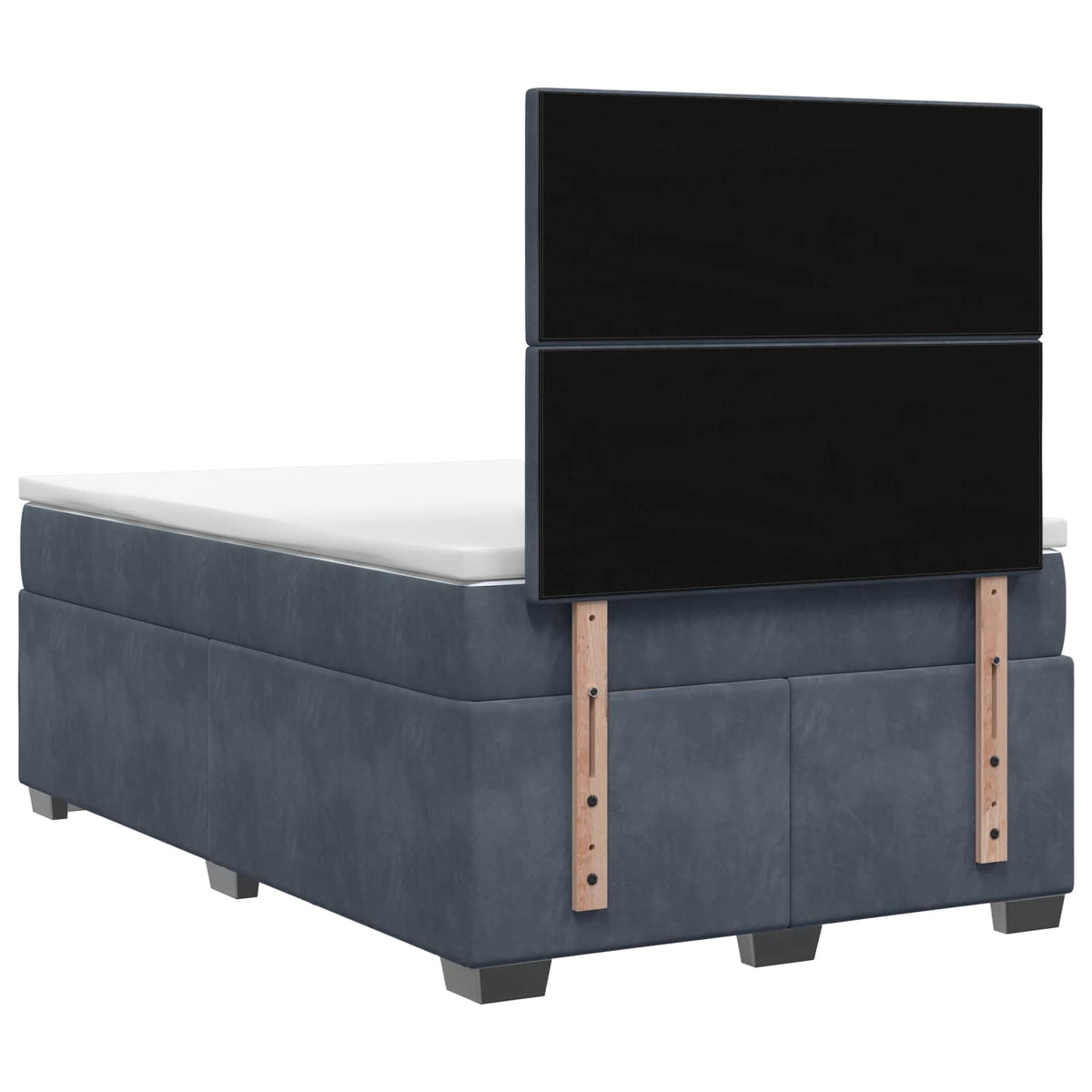 Boxspring krevet s madracem Tamnosiva 120 x 200 cm Baršun 120 x 200 x 140.5 cm