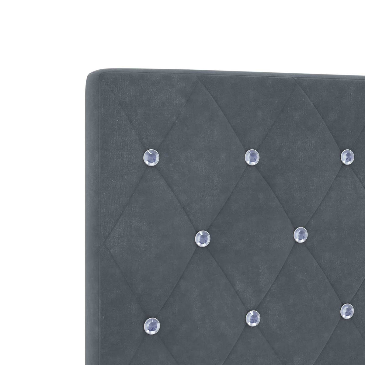 Boxspring krevet s madracem Tamnosiva 140 x 200 cm Baršun 144 x 200 x 140.5 cm