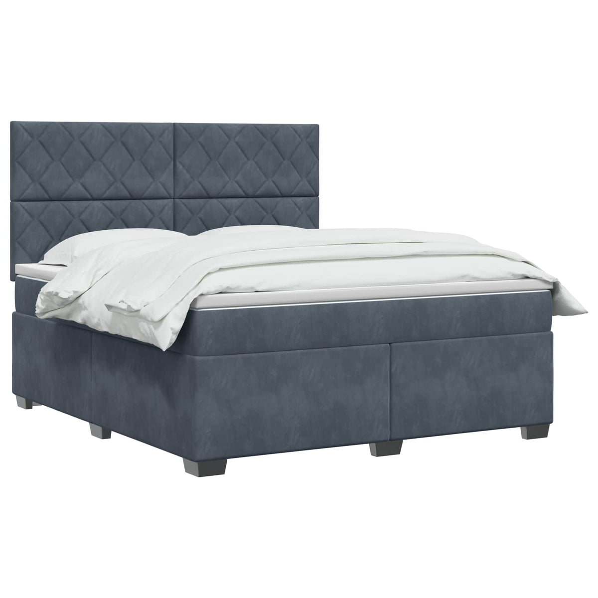 Boxspring krevet s madracem Tamnosiva 180 x 200 cm Baršun 180 x 200 x 140.5 cm