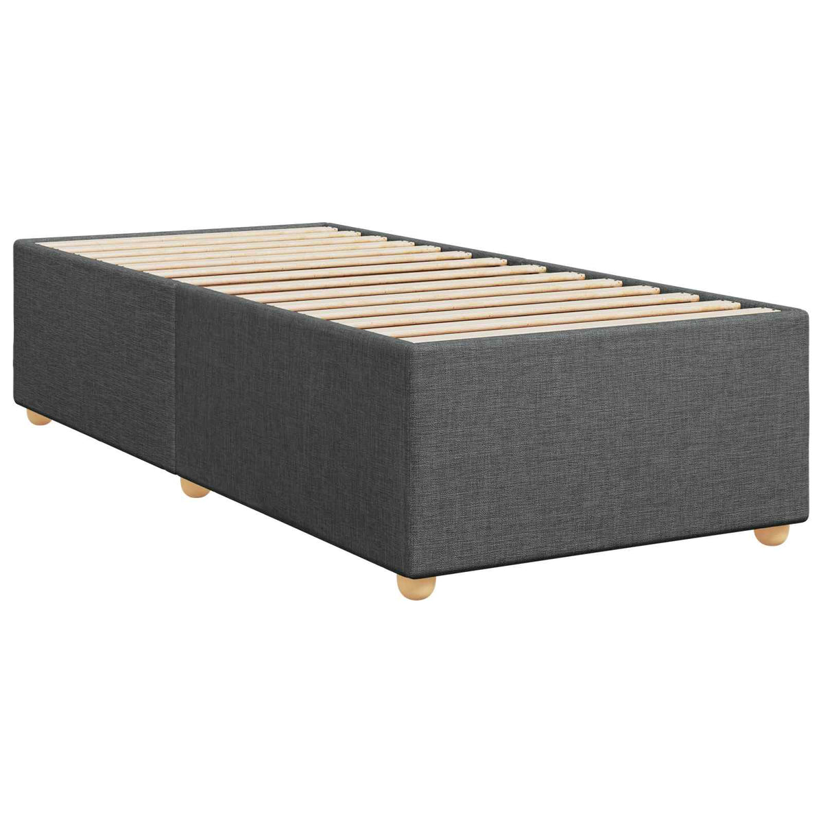 Boxspring krevet s madracem Tamnosiva 100 x 200 cm Tkanina 100 x 200 x 140.5 cm
