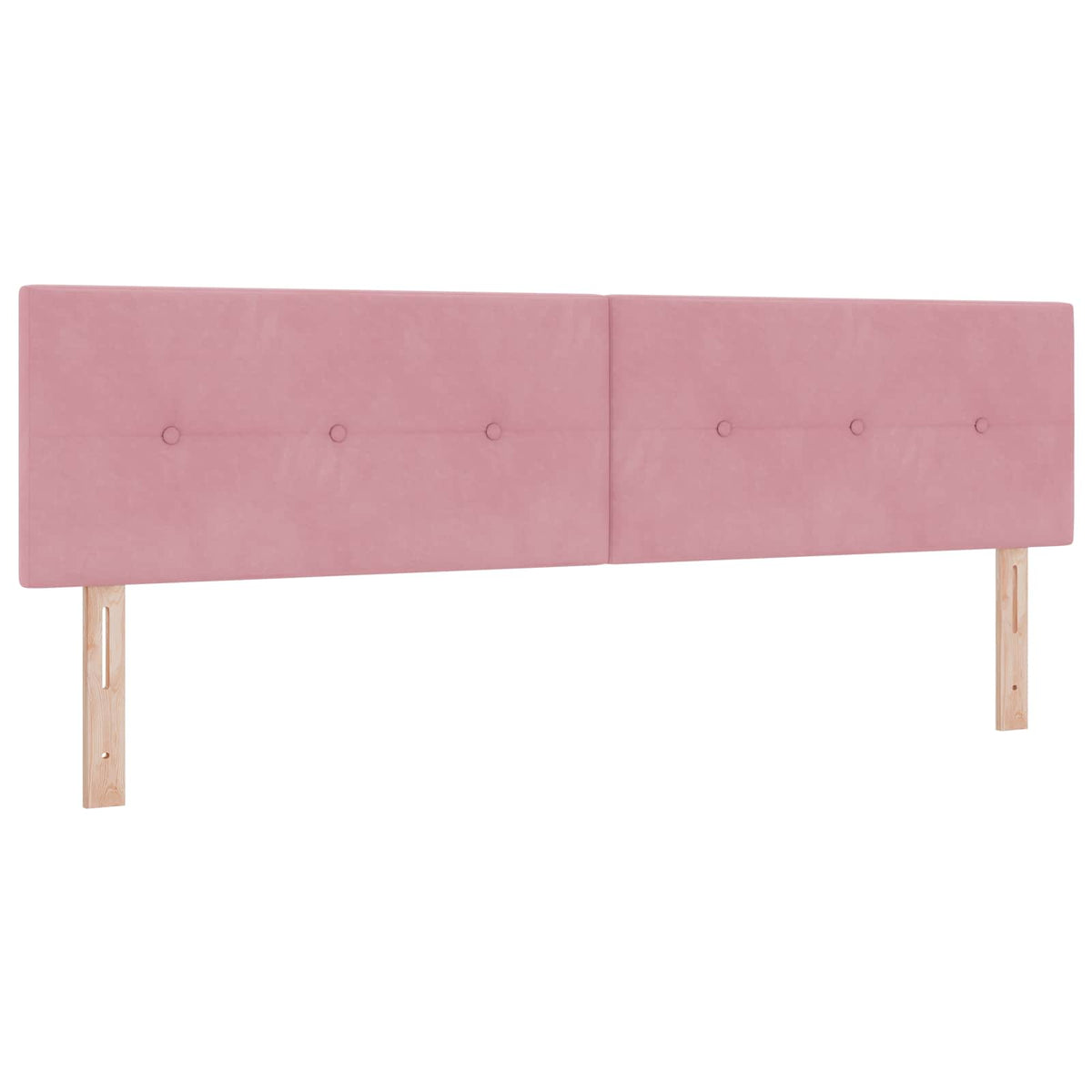 Podesivi krevet s madracem s uzglavljem 2 kom. Ružičasta Baršun 180 x 200 cm