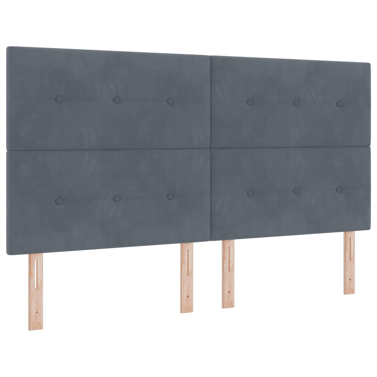 Podesivi krevet s madracem s uzglavljem 2 kom. Tamnosiva Baršun 180 x 200 cm