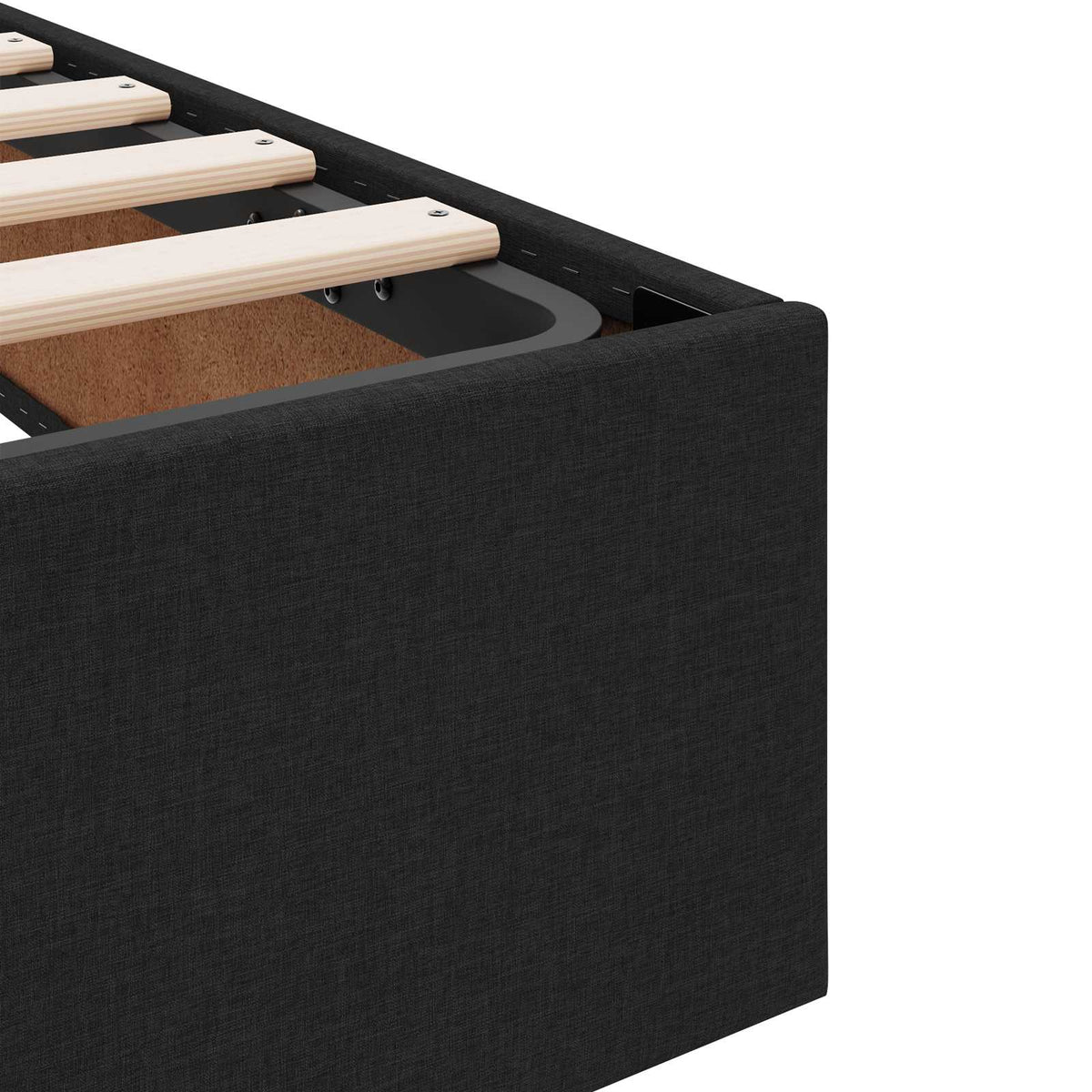 Krevet s od storage s uzglavljem 2 kom. Crna Lažna koža 200 x 200 cm