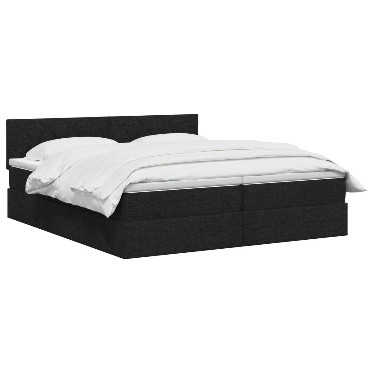 Krevet s od storage s uzglavljem 2 kom. Crna Lažna koža 200 x 200 cm