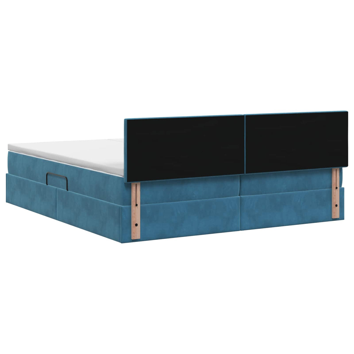 Krevet s od storage s uzglavljem 2 kom. Tamno plava 200 x 200 cm