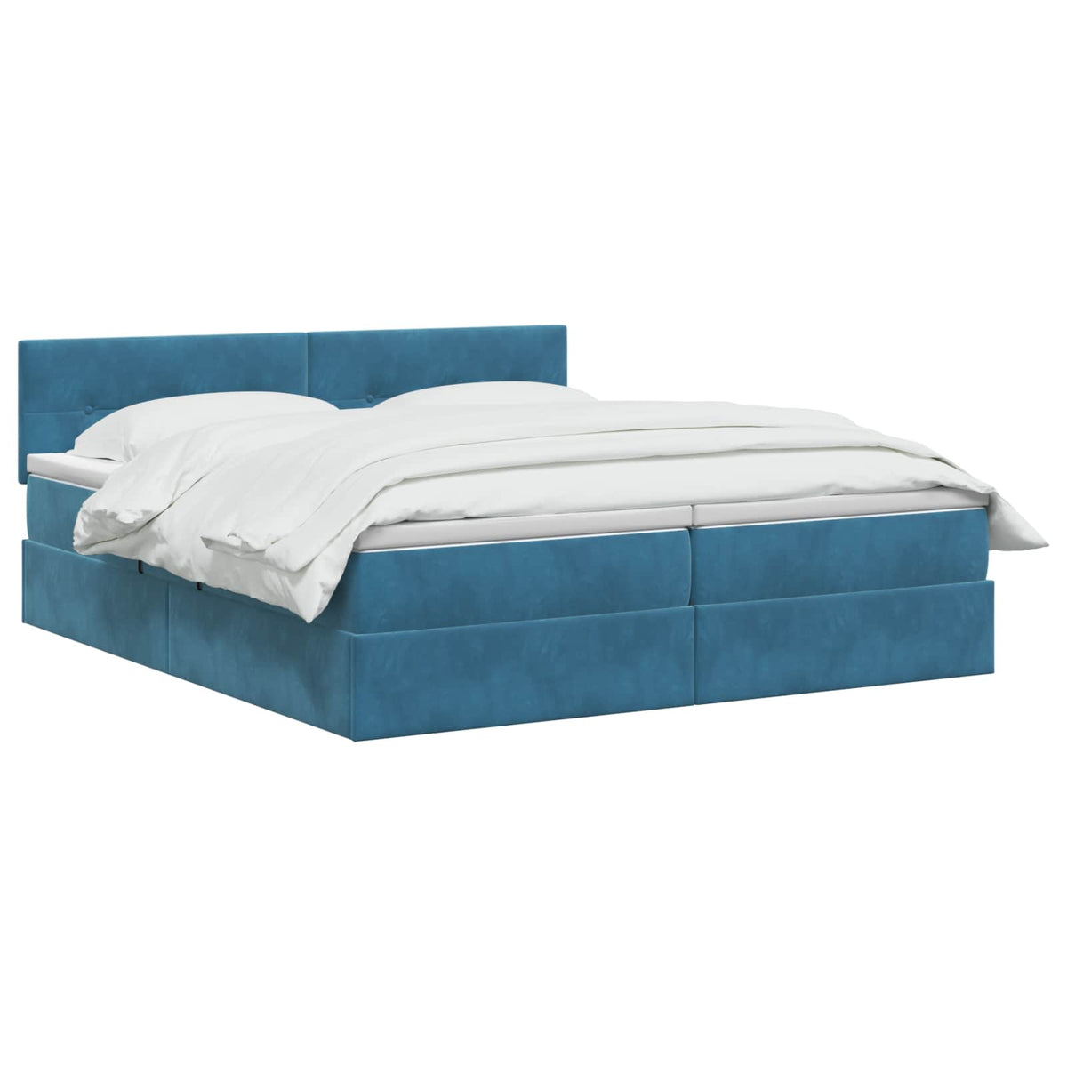 Krevet s od storage s uzglavljem 2 kom. Tamno plava 200 x 200 cm