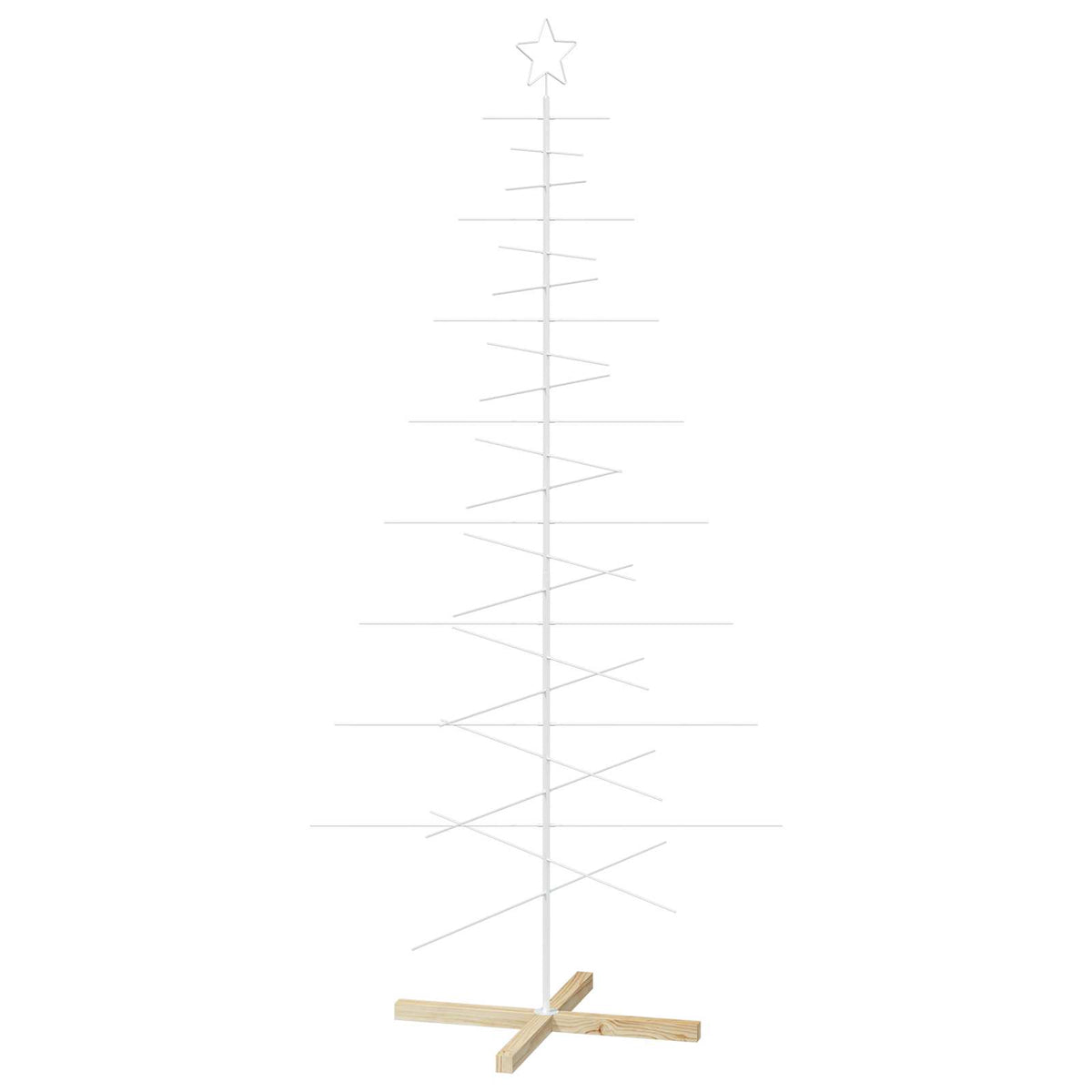 Metalna božićna jelka KUOPIO 210 cm Čelik Bijela
