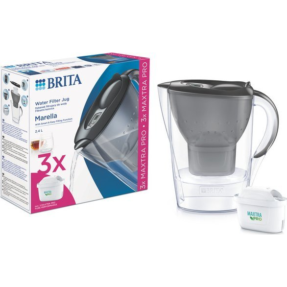 Brita Marella Vrč s filtrom za vodu 2,4 L Grafit