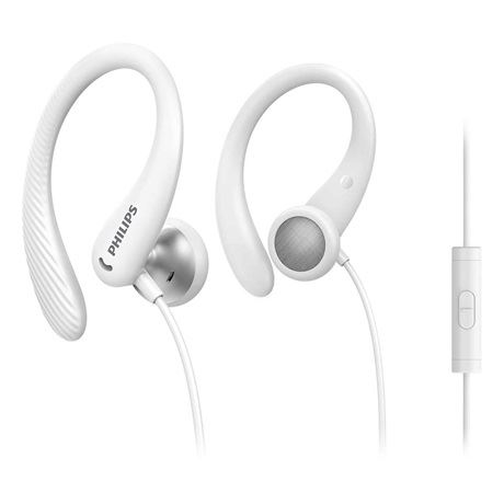 Philips TAA1105WT/00 naglavne slušalice i slušalice s ugrađenim mikrofonom Žičano Kačenje na uho, U uhu Sport Bijelo