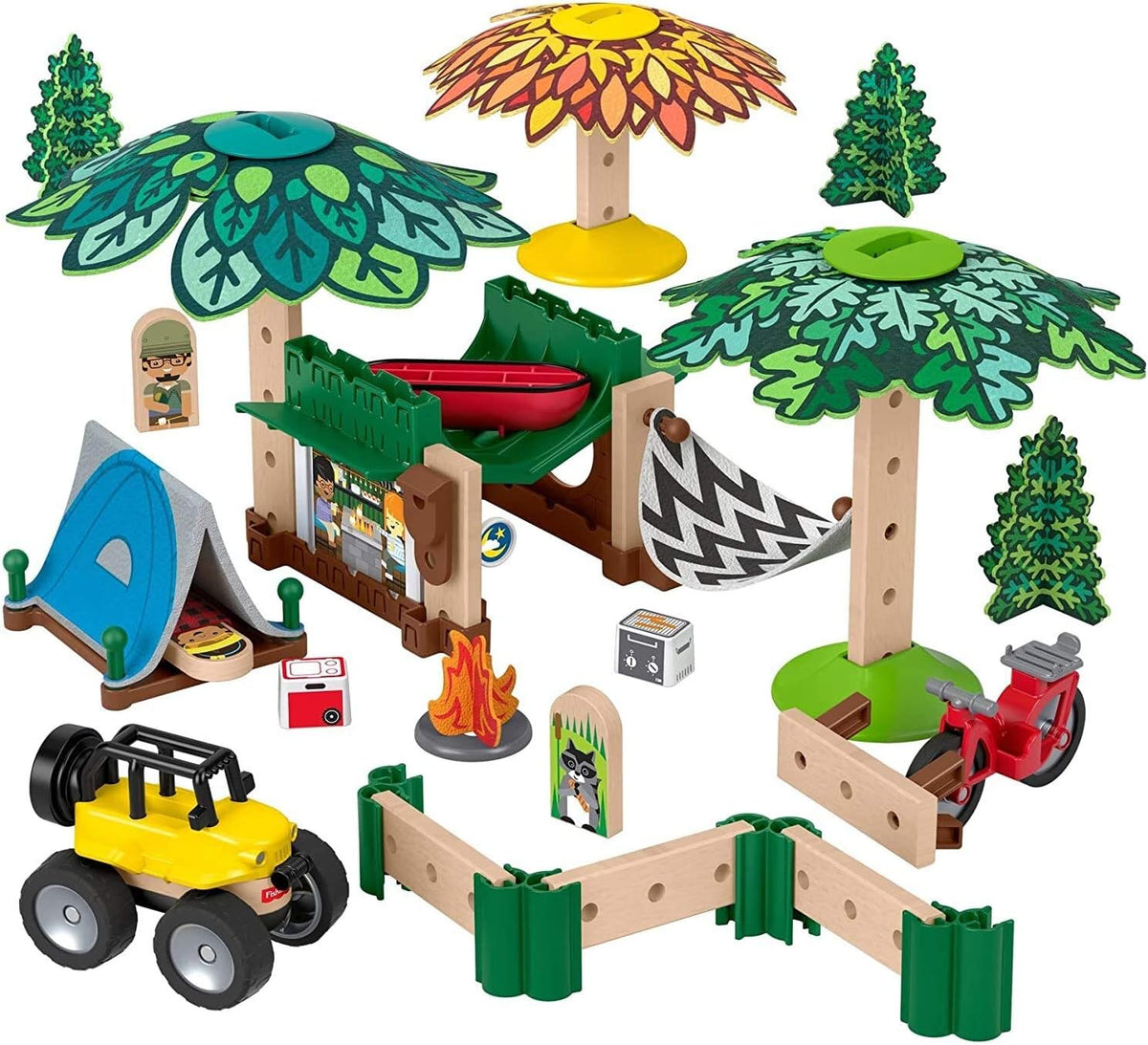 Fisher-Price Gradbeni set - Wonder Makers Soft Slumber Campground, 60 komada