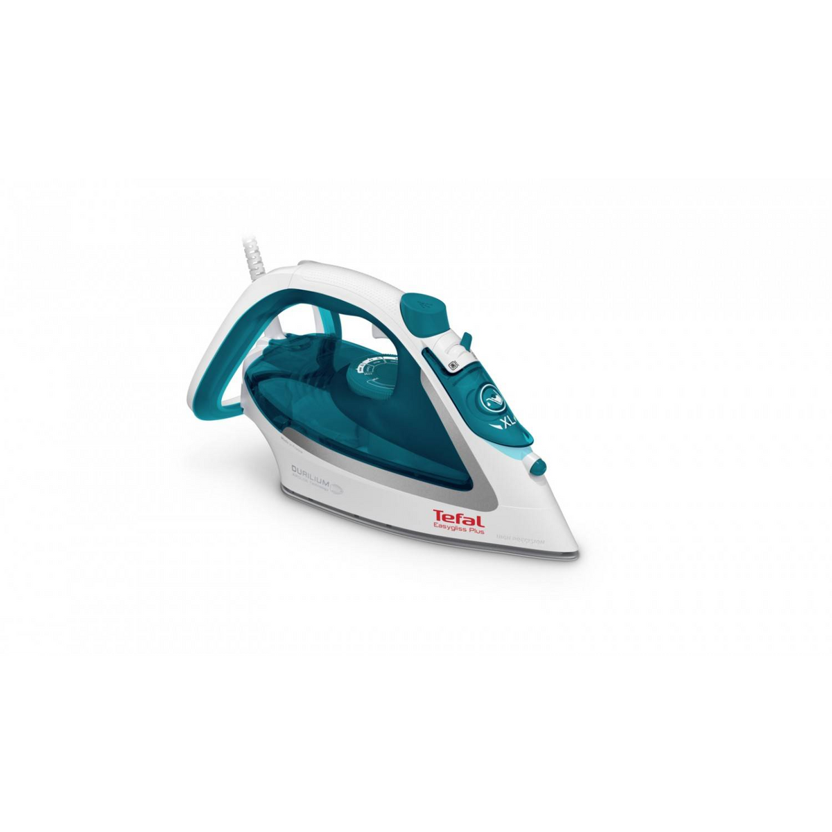 Tefal EasyGliss Plus FV5718 glačalo Glačalo za suho & parno glačanje Dirilium podnica za glačalo 2400 W Tirkizno, Bijelo