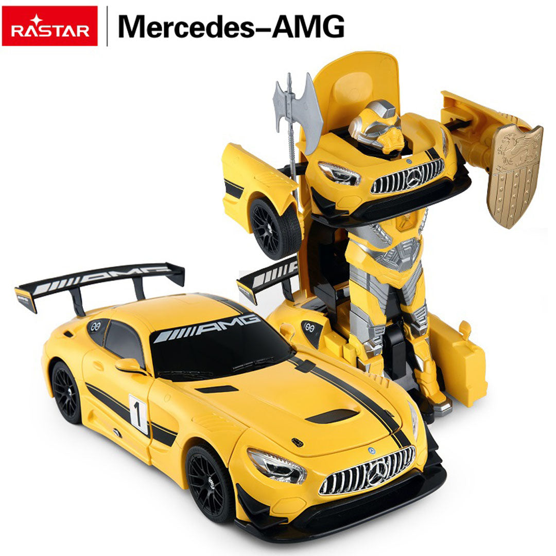 Car/Robot 2in1 R/C 1:14 Mercedes-AMG GT3 Yellow RASTAR