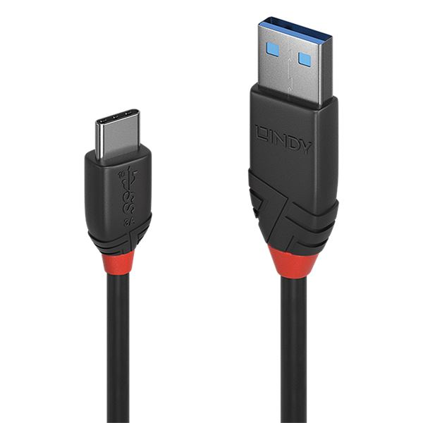 Lindy 36917 USB kabel 1,5 m USB 3.2 Gen 1 (3.1 Gen 1) USB A USB C Crno