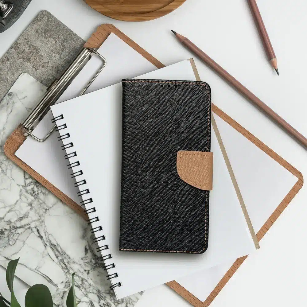 Fancy Book etui za XIAOMI Redmi 13c / POCO C65 črna / zlata