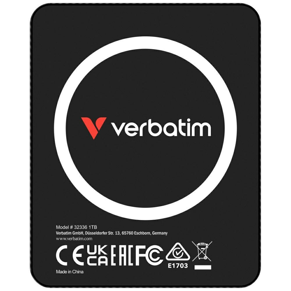 Verbatim SnapBack Ultra Slim SSD 1TB USB Tip-C USB 3.2 Gen 2x2 Crno