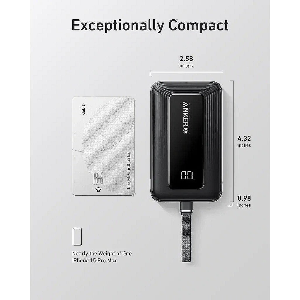 Anker Zolo 10000 mAh Bežično punjenje Crno