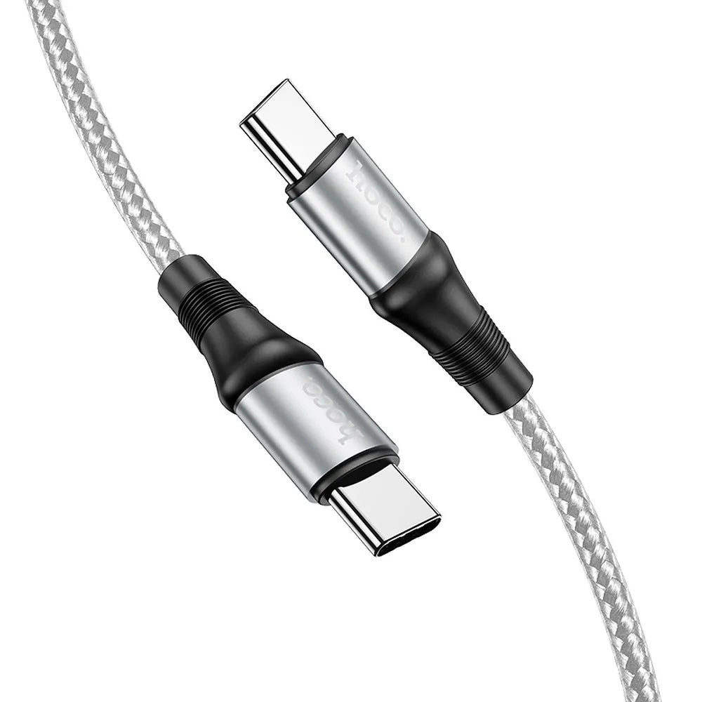 HOCO kabel Type C v Type C Exquisite Power Delivery PD 100W X50 2 metra siv