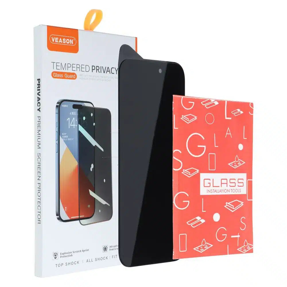 Kaljeno steklo 6D Pro Veason Privacy Glass – za iPhone 13 Pro Max / iPhone 14 Plus črno